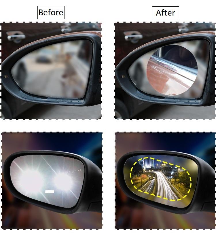 Automobile Rain-Proof Rearview Mirror Film (2 Pieces)
